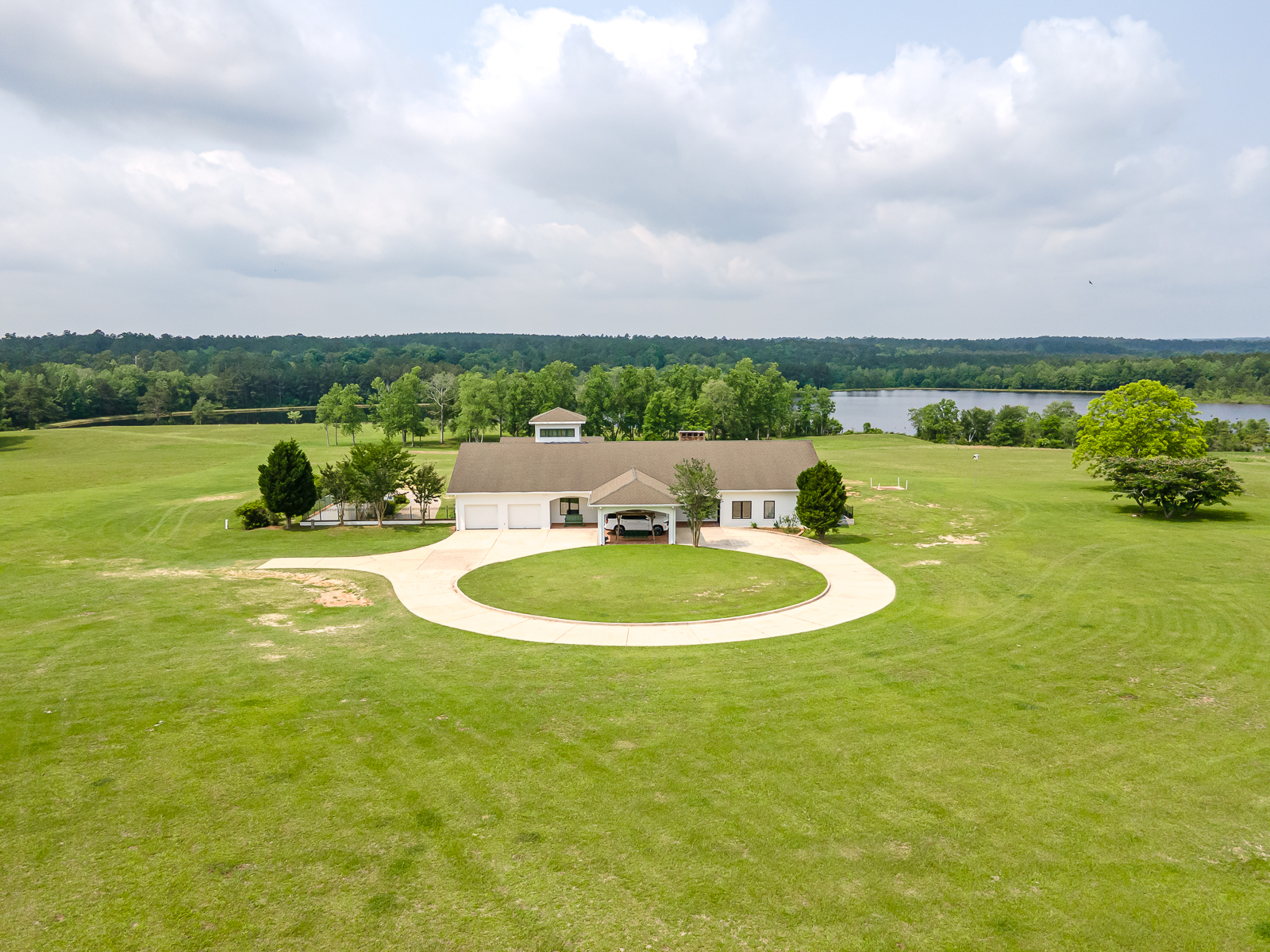 The Farm At Hickory Creek, Aerial shot of estate