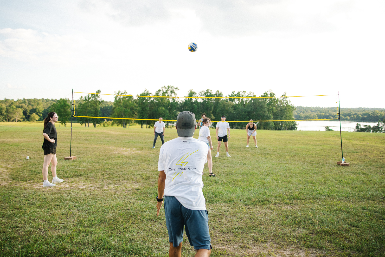 group gathering on the Farm at Hickory Creek property utilizing amenities and activities available to guests.